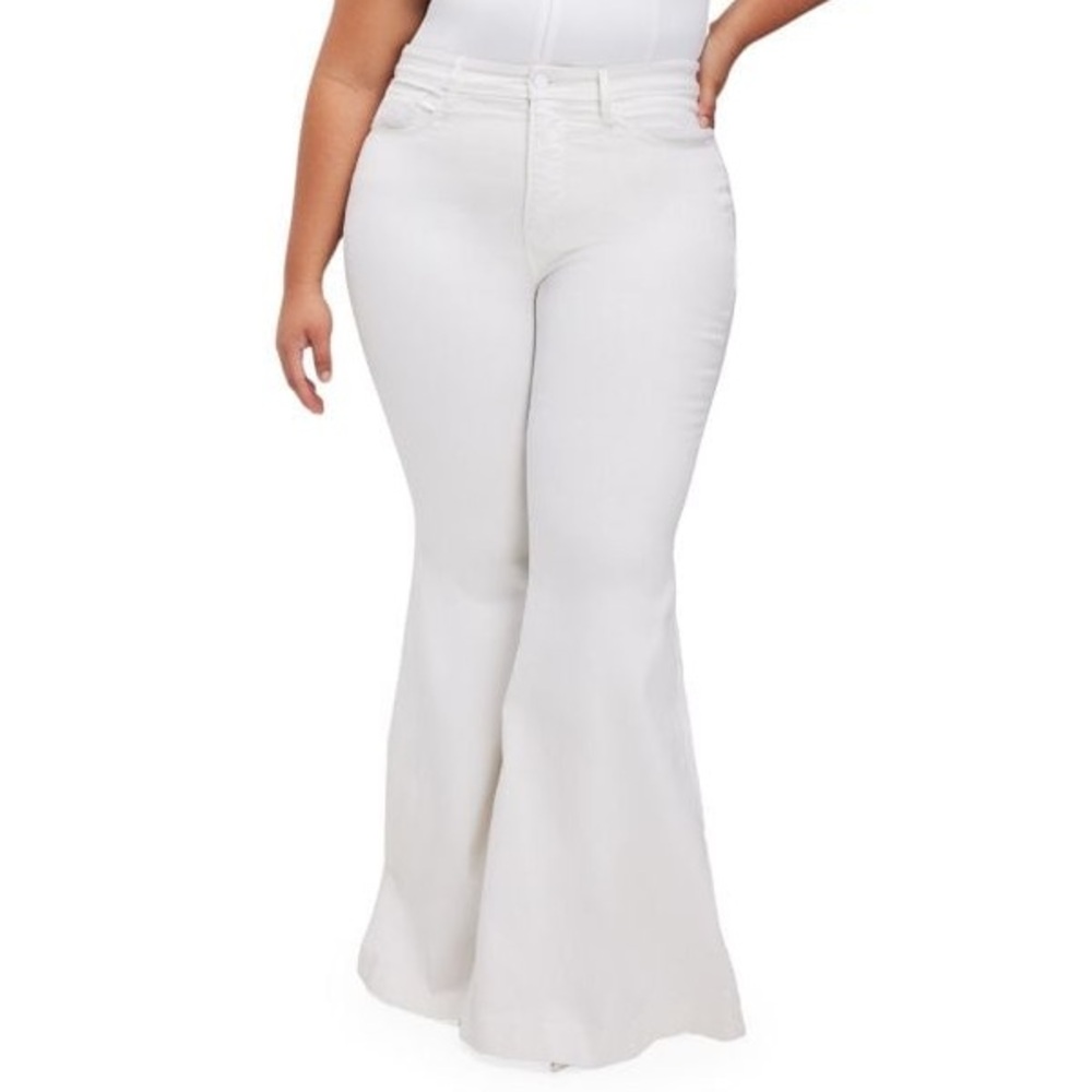 Good American White Flared Jeans